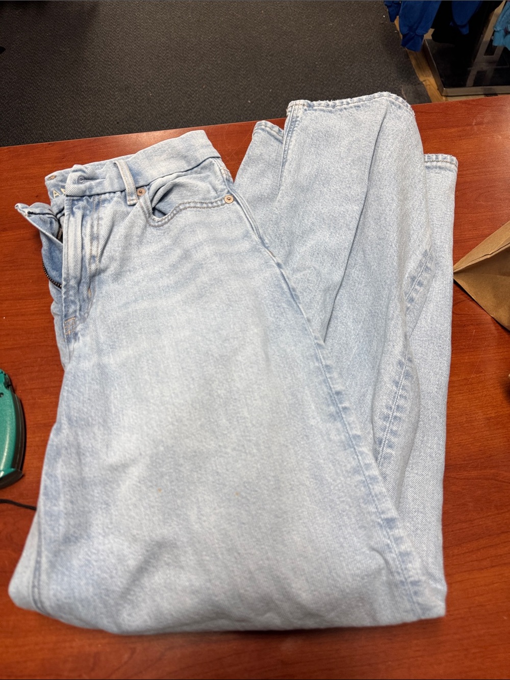 American eagle curvy super high rise baggy straight jeans size 4 / 100461